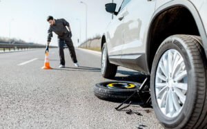 Flat Tire change in Atlanta on the spot